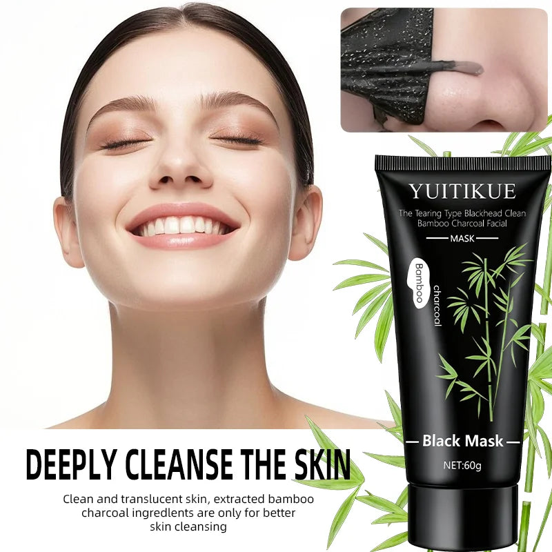 Bamboo Charcoal Peel-Off Black Mask 60g – Deep Cleanse & Blackhead Removal